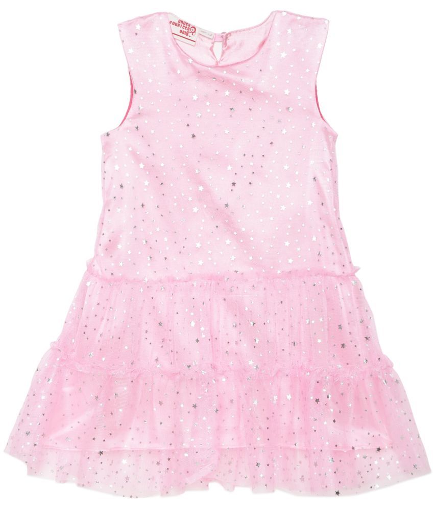     			Under Fourteen Only Pink Polyester Girls Frock ( Pack of 1 )