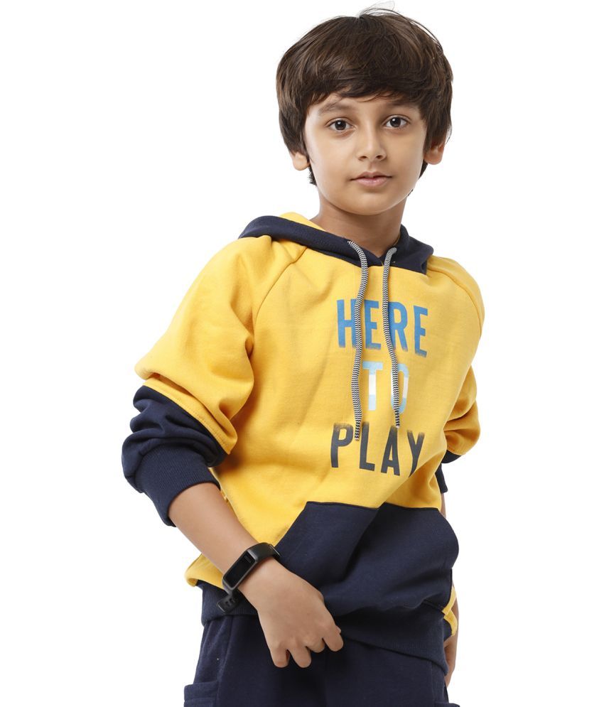     			Under Fourteen Only Yellow Cotton Boys Sweatshirt ( Pack of 1 )