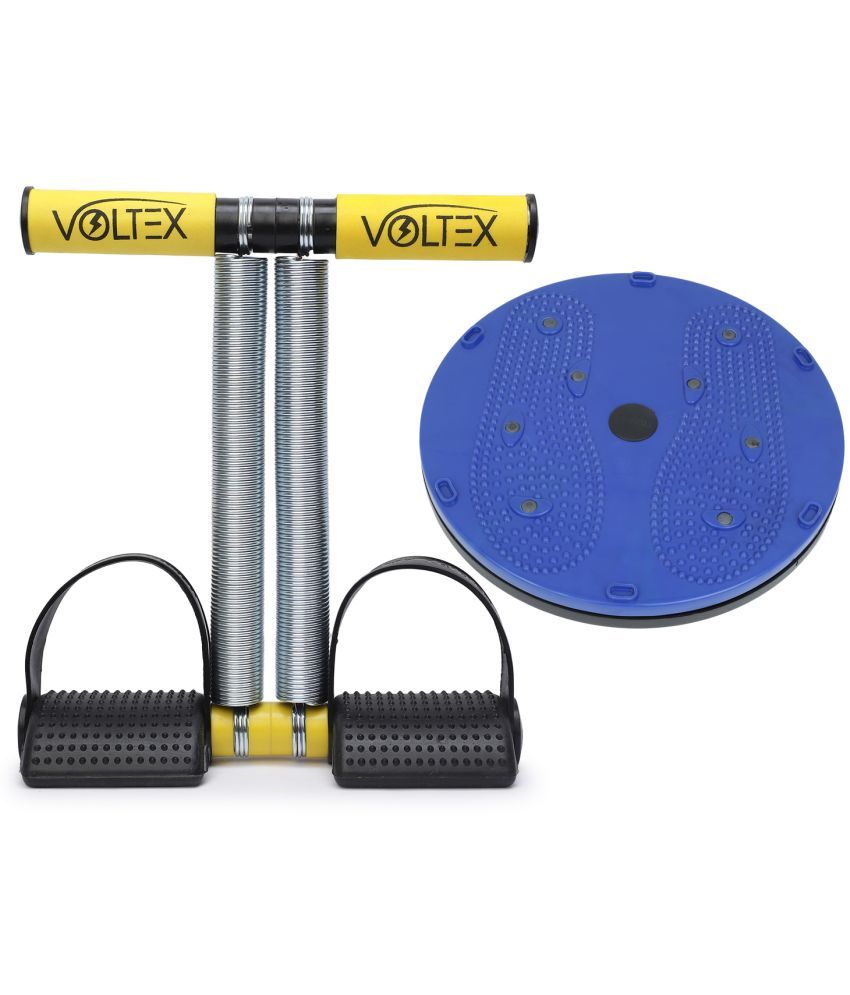     			VOLTEX  Yellow Double Spring Tummy Trimmer With tummy twister for Abs Exerciser,Body Toner and Fat Buster| For Men and Women