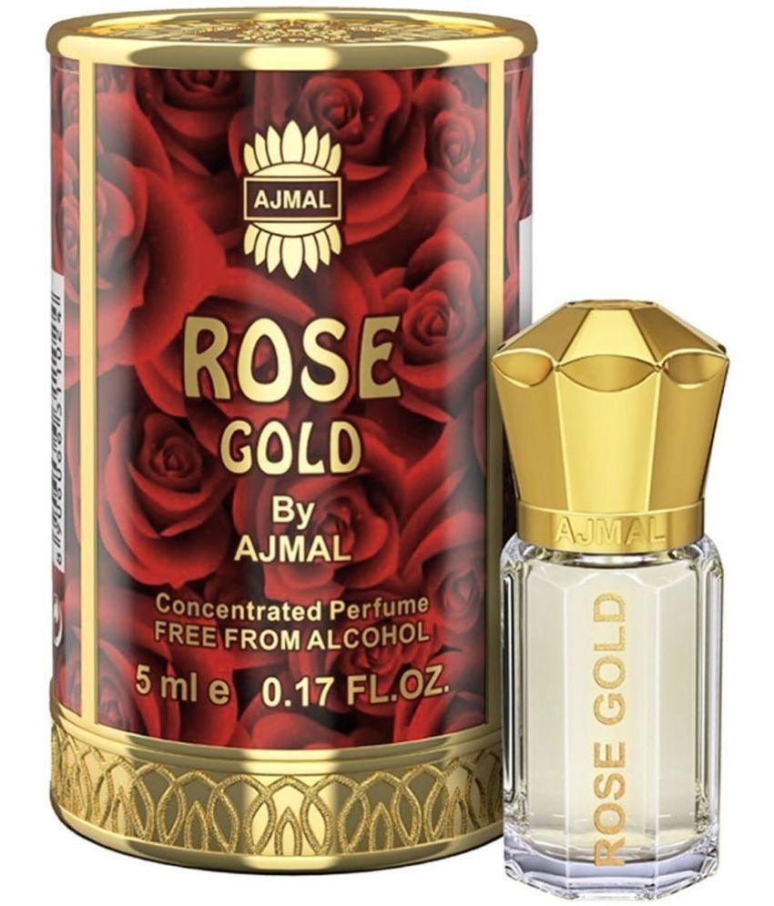     			Ajmal ROSE GOLD Attar | Floral & Fruity Fragrance | Long Lasting Attar Men & Women - 5 ML Pack of 1