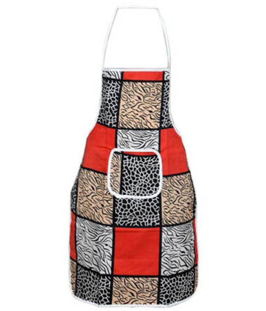     			Aazeem Cotton Blend Printed Kitchen Apron with 1 Center Pocket ( Pack of 1 )