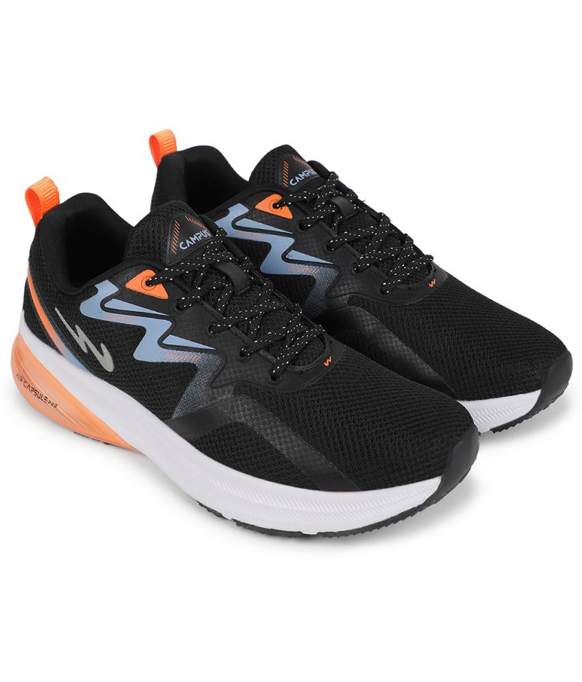     			Campus DOSE Black Men's Sports Running Shoes