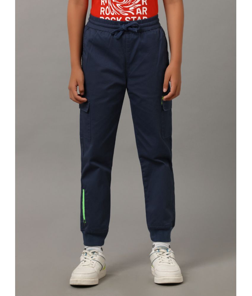     			Under Fourteen Only - Blue Cotton Boys Trousers ( Pack of 1 )