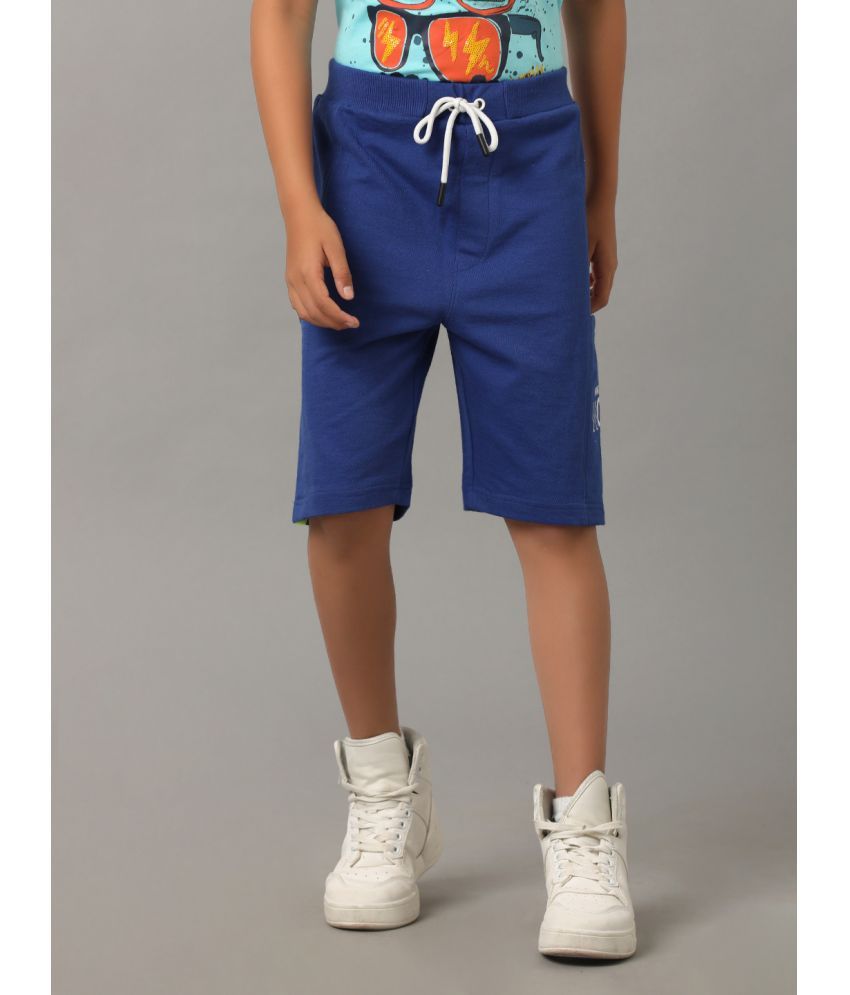     			Under Fourteen Only Pack of 1 Cotton Shorts For Boys ( Blue )