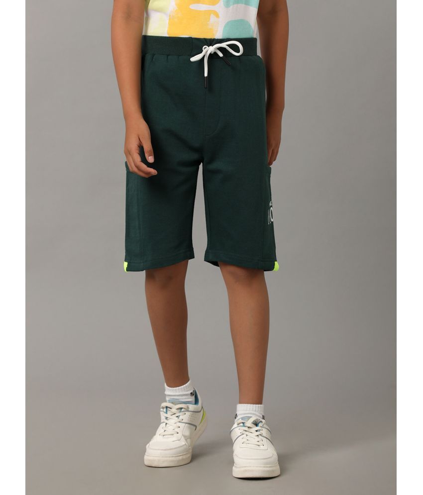     			Under Fourteen Only Pack of 1 Cotton Shorts For Boys ( Green )