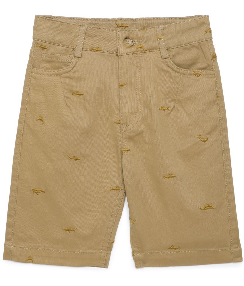     			Under Fourteen Only - Khaki Cotton Boys Shorts ( Pack of 1 )