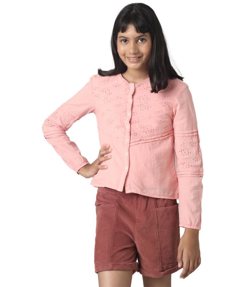     			Under Fourteen Only Pink Cotton Girls Top ( Pack of 1 )