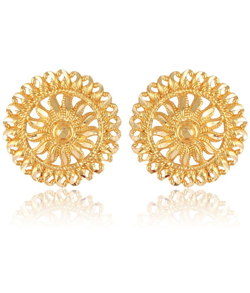     			VIVASTRI Golden Stud Earrings ( Pack of 1 )