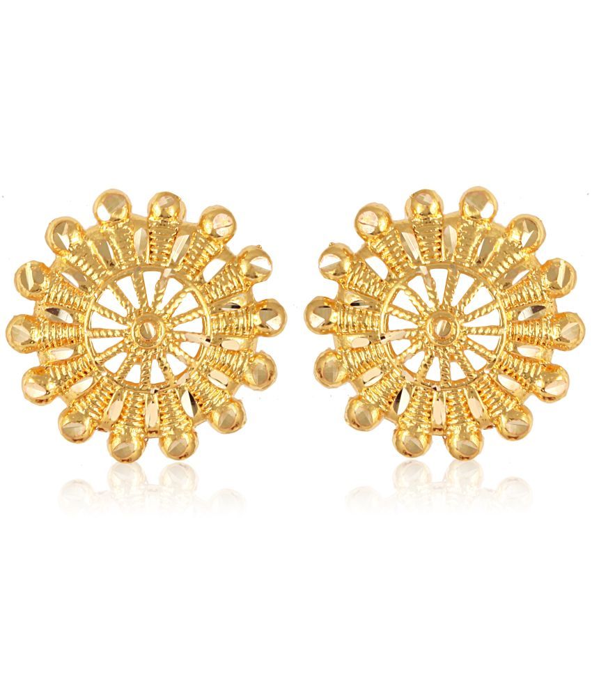     			VIVASTRI Golden Stud Earrings ( Pack of 1 )