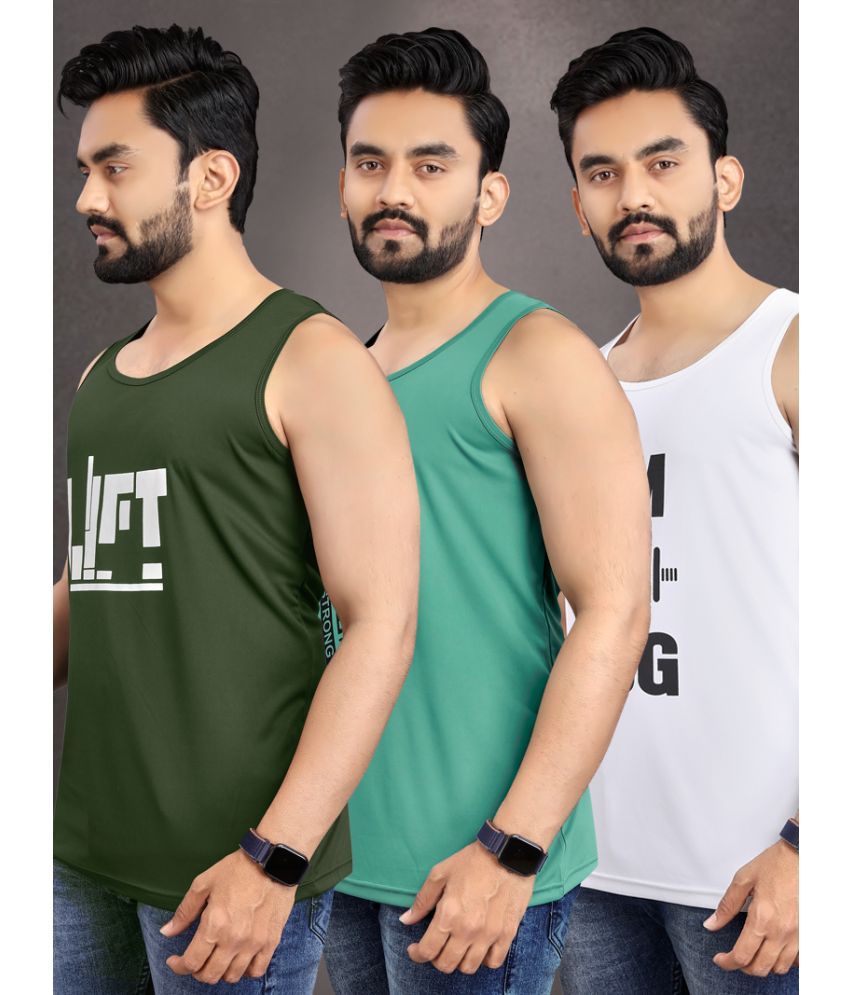     			allan peter Pack of 3 Cotton Blend Men's Vest ( Multicolor )