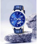 LimeStone Blue PU Analog Men's Watch