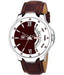 LimeStone Brown PU Analog Men's Watch