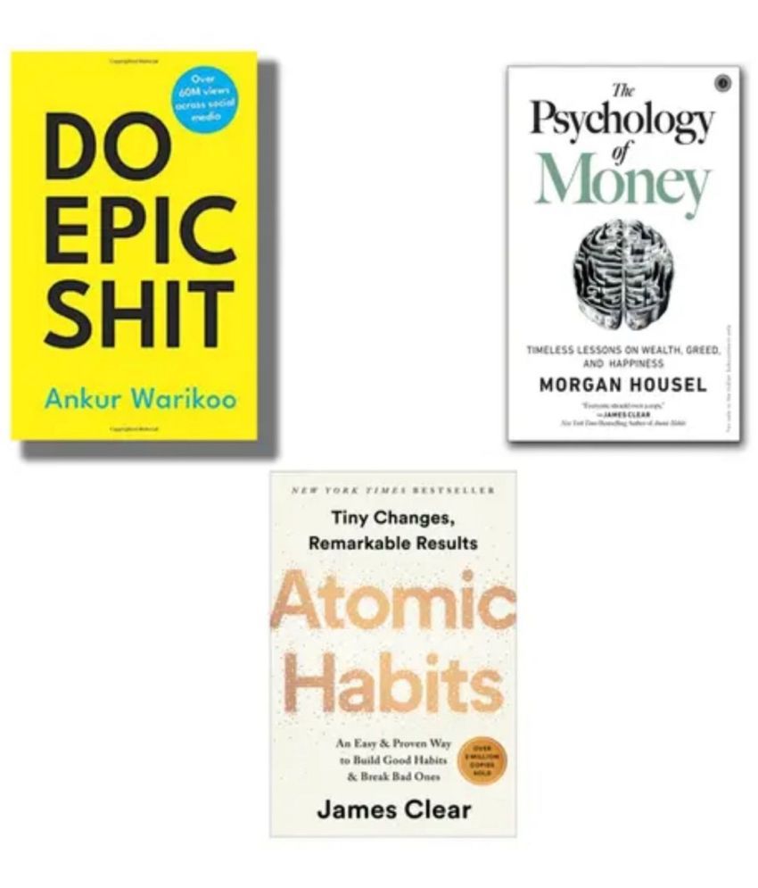     			Combo of 3 Book Set Do Epic Shit & Atomic Habits & The Psychology of Money Paperback English