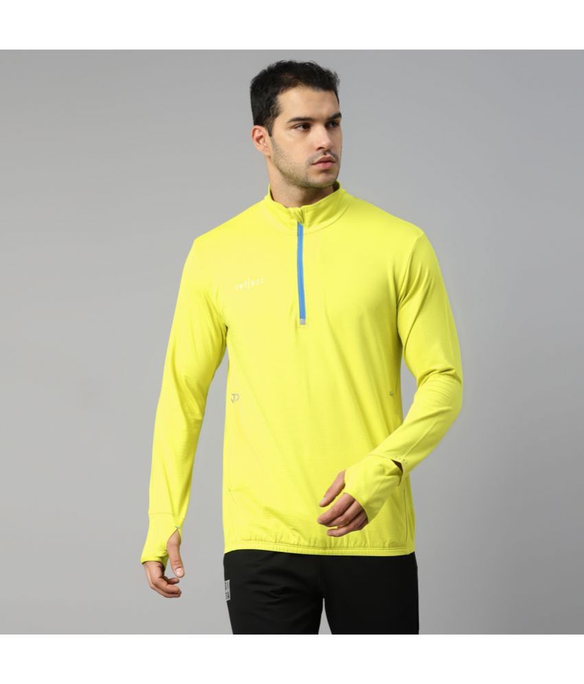     			Dida Sportswear Polyester High Neck Men's Sweatshirt - Yellow ( Pack of 1 )