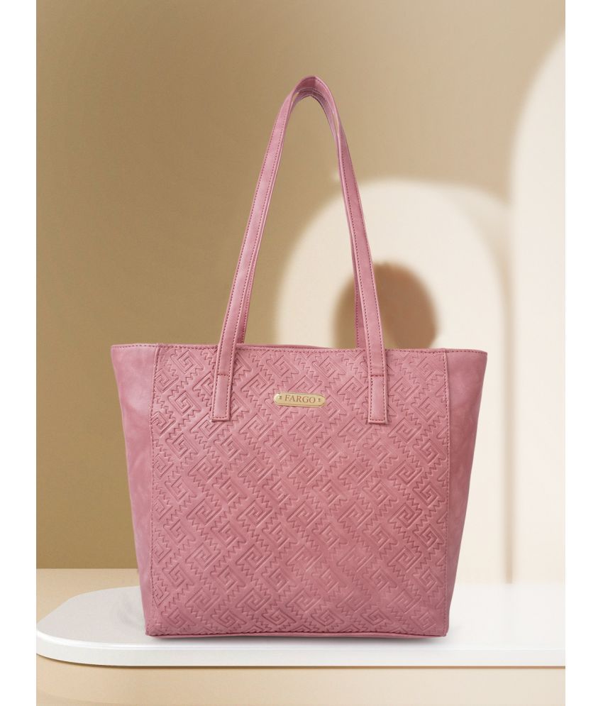     			Fargo Pink Artificial Leather Shoulder Bag