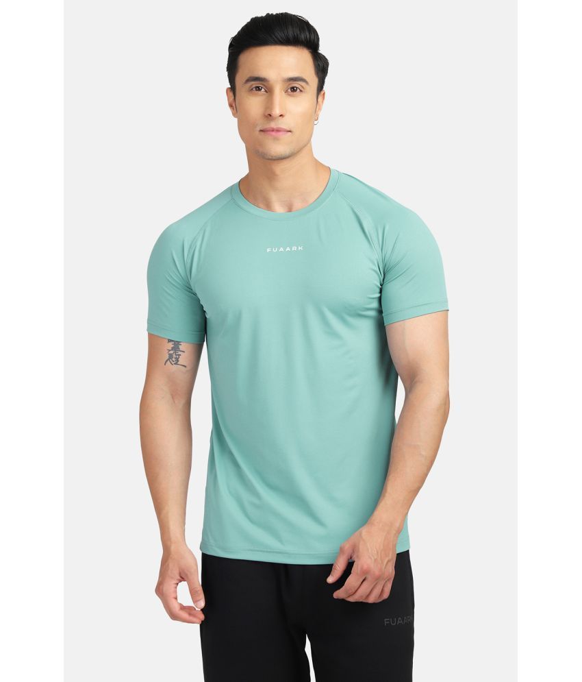     			Fuaark Green Polyester Slim Fit Men's Sports T-Shirt ( Pack of 1 )