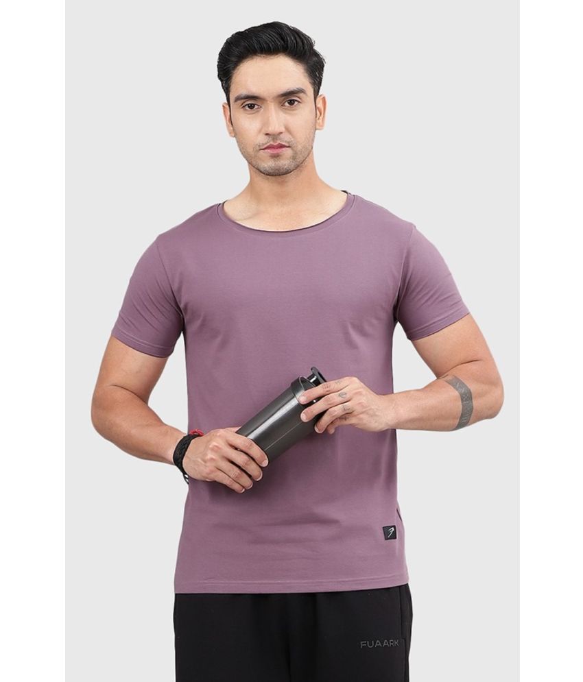     			Fuaark Purple Cotton Slim Fit Men's Sports T-Shirt ( Pack of 1 )