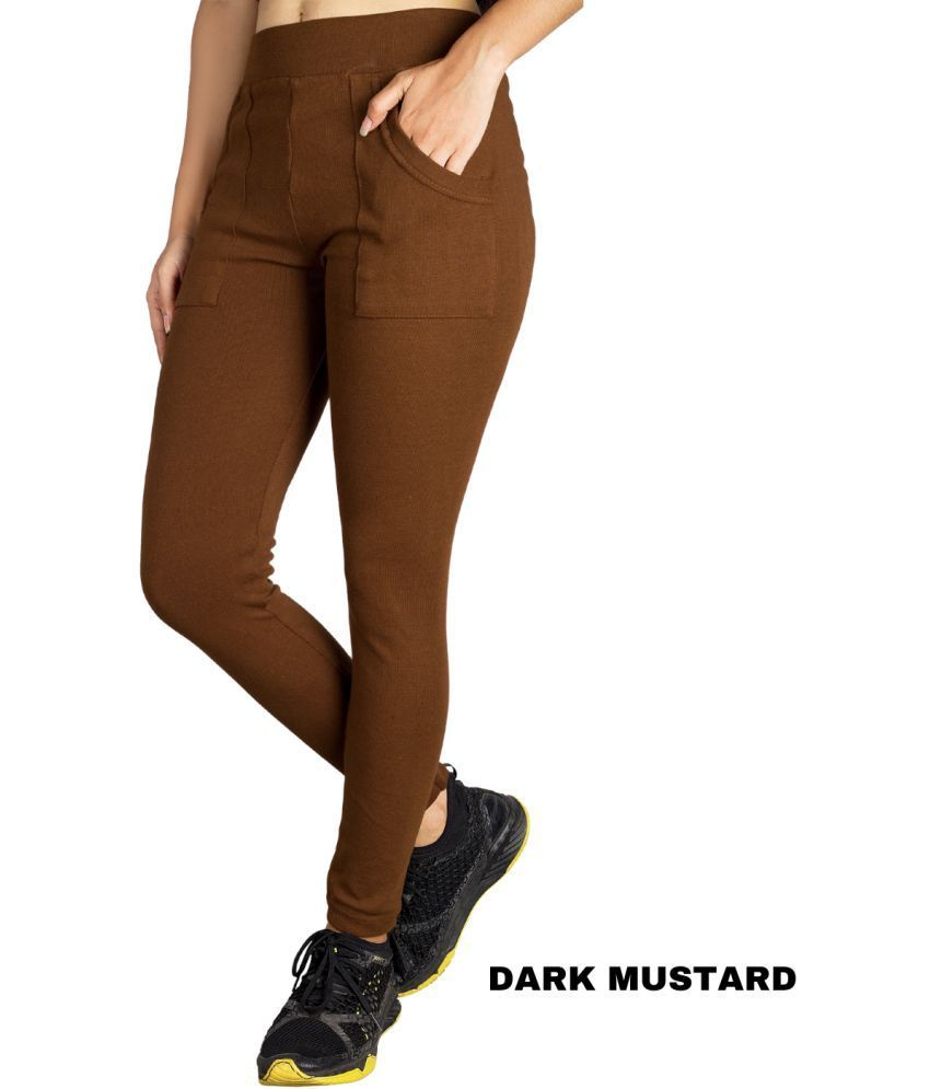     			KARARO JEGGINGS - Cotton Blend Skinny Fit Rust Women's Jeggings ( Pack of 1 )