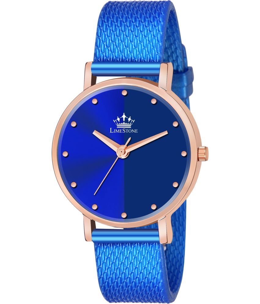     			LimeStone Blue Silicon Analog Men's Watch