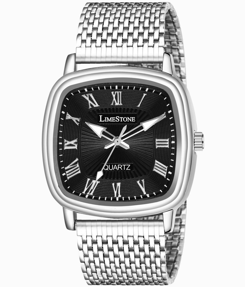     			LimeStone Silver Stainless Steel Analog Men's Watch