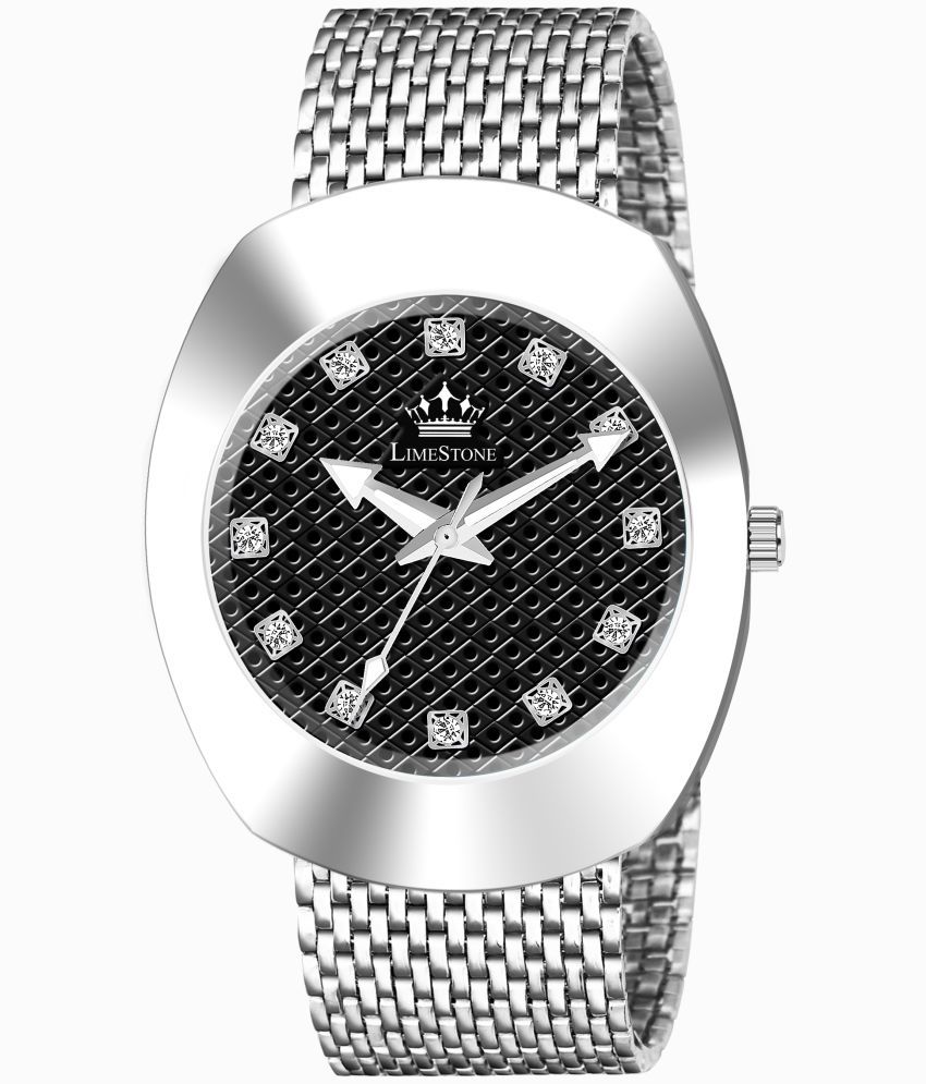     			LimeStone Silver Stainless Steel Analog Men's Watch