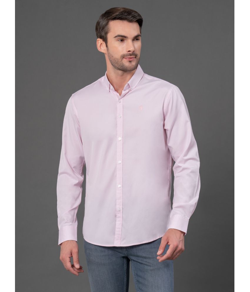     			Red Tape Cotton Blend Regular Fit Self Design Full Sleeves Men's Casual Shirt - Pink ( Pack of 1 )