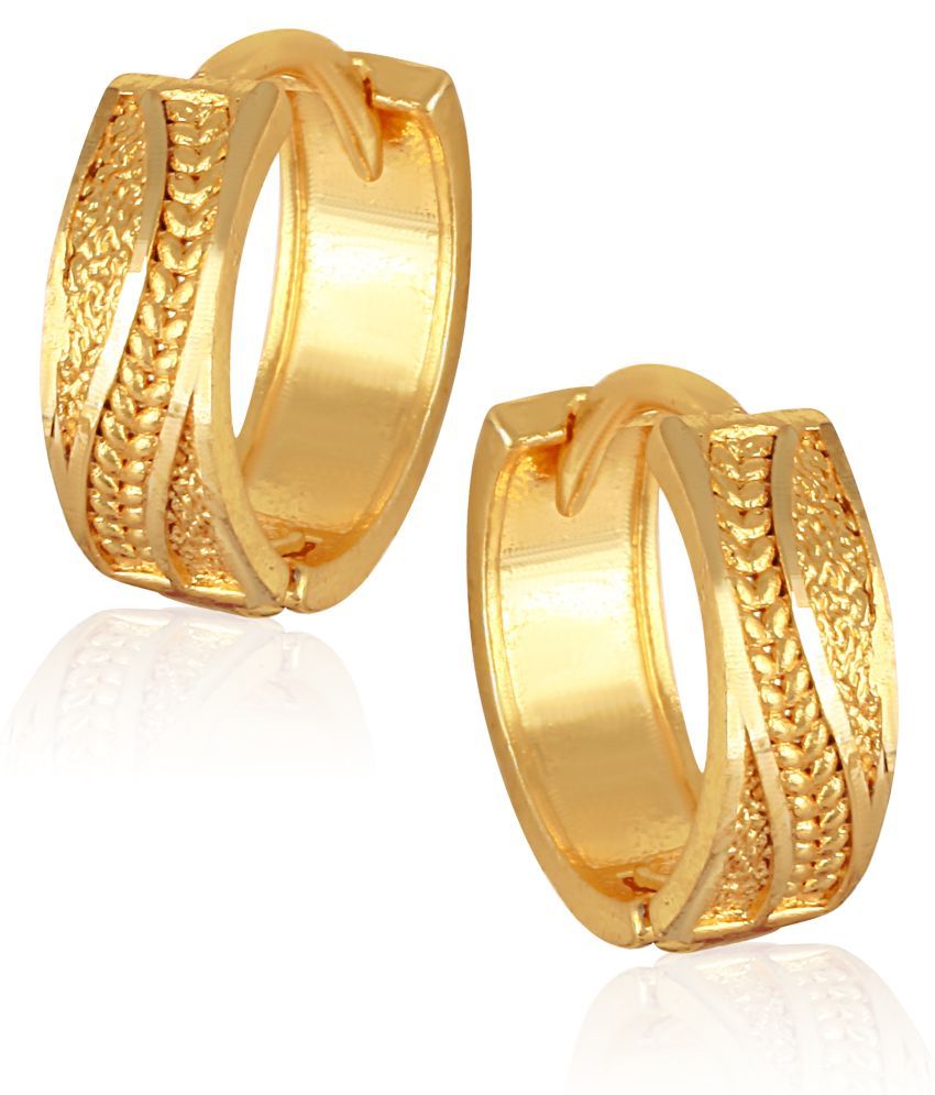     			Vighnaharta Golden Clip-Ons Earrings ( Pack of 1 )