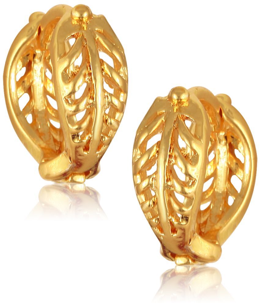     			Vighnaharta Golden Clip-Ons Earrings ( Pack of 1 )