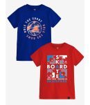 Before The Rain Pack of 2 Boys Cotton Blend T-Shirt ( Red )