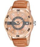 LimeStone Brown PU Analog Men's Watch