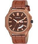 LimeStone Brown PU Analog Men's Watch