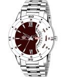 LimeStone Silver Metal Analog Men's Watch