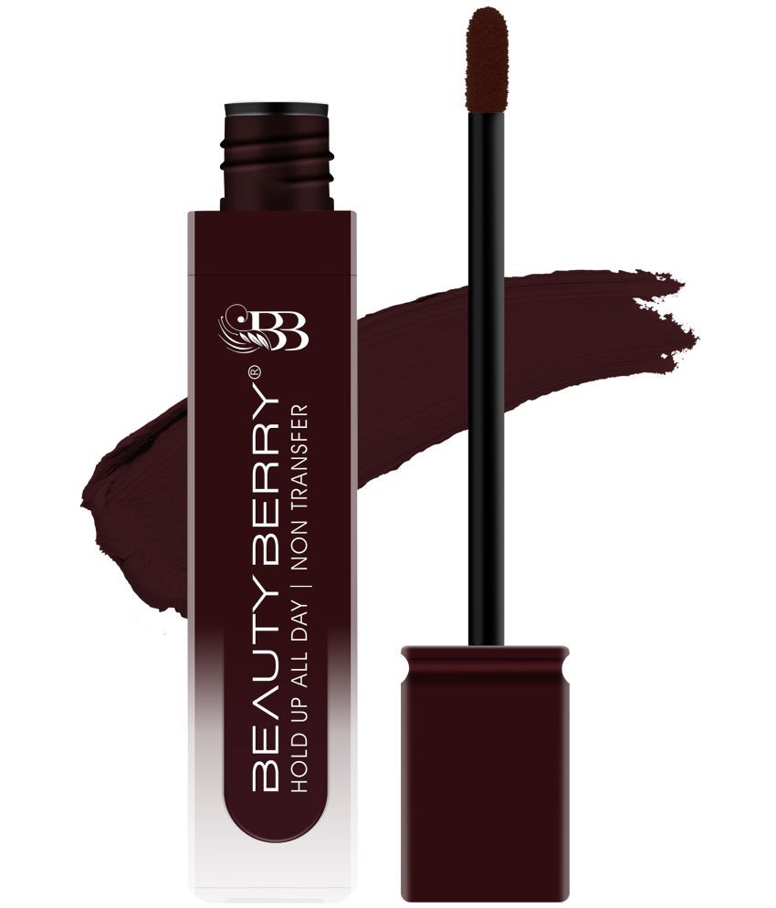     			Beauty Berry Hold Up All Day Non Transfer Matte Liquid Lipstick 7.5g, Deep Maroon (Shade - 03)