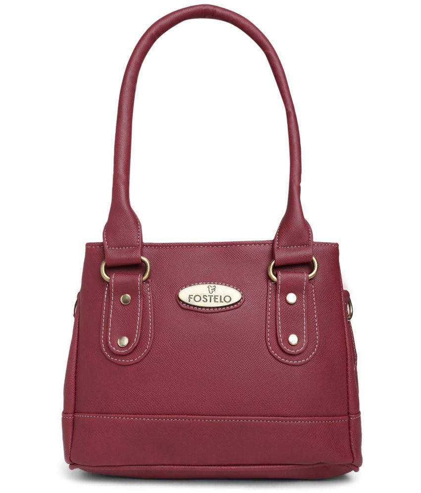     			Fostelo Maroon PU Shoulder Bag