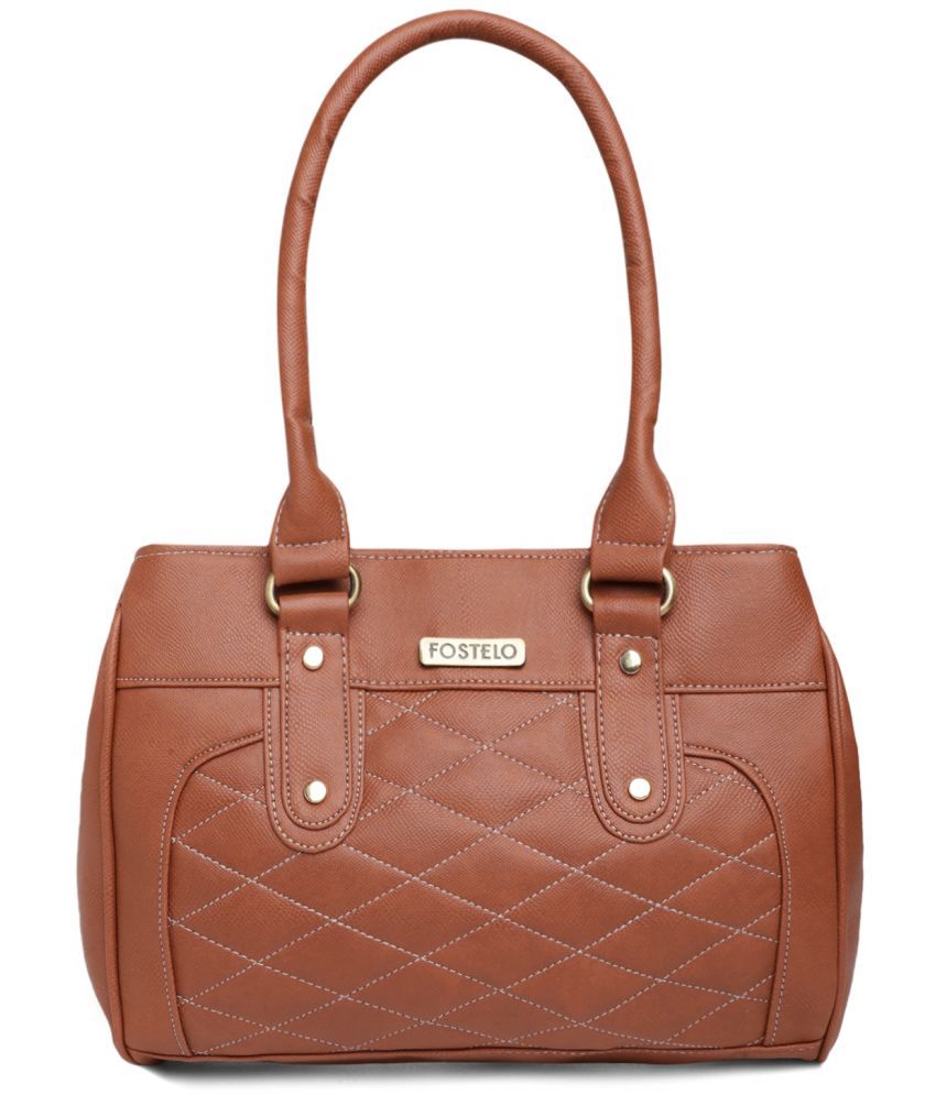     			Fostelo Tan PU Shoulder Bag