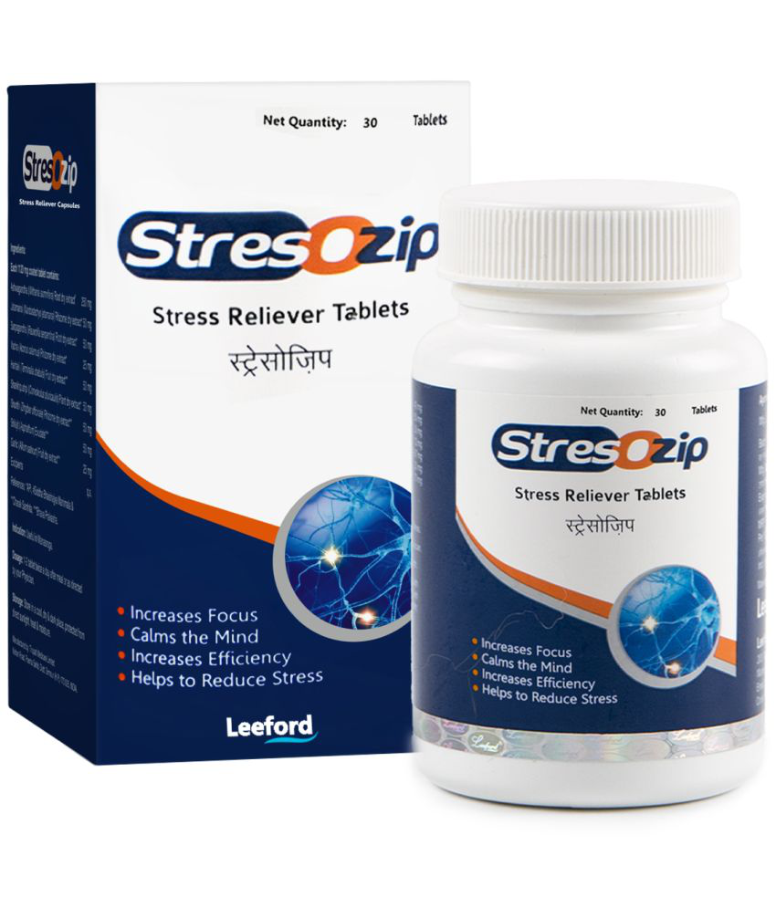     			Leeford Stresozip Stress Reliever Tablets 30 Tablets Pack of 1