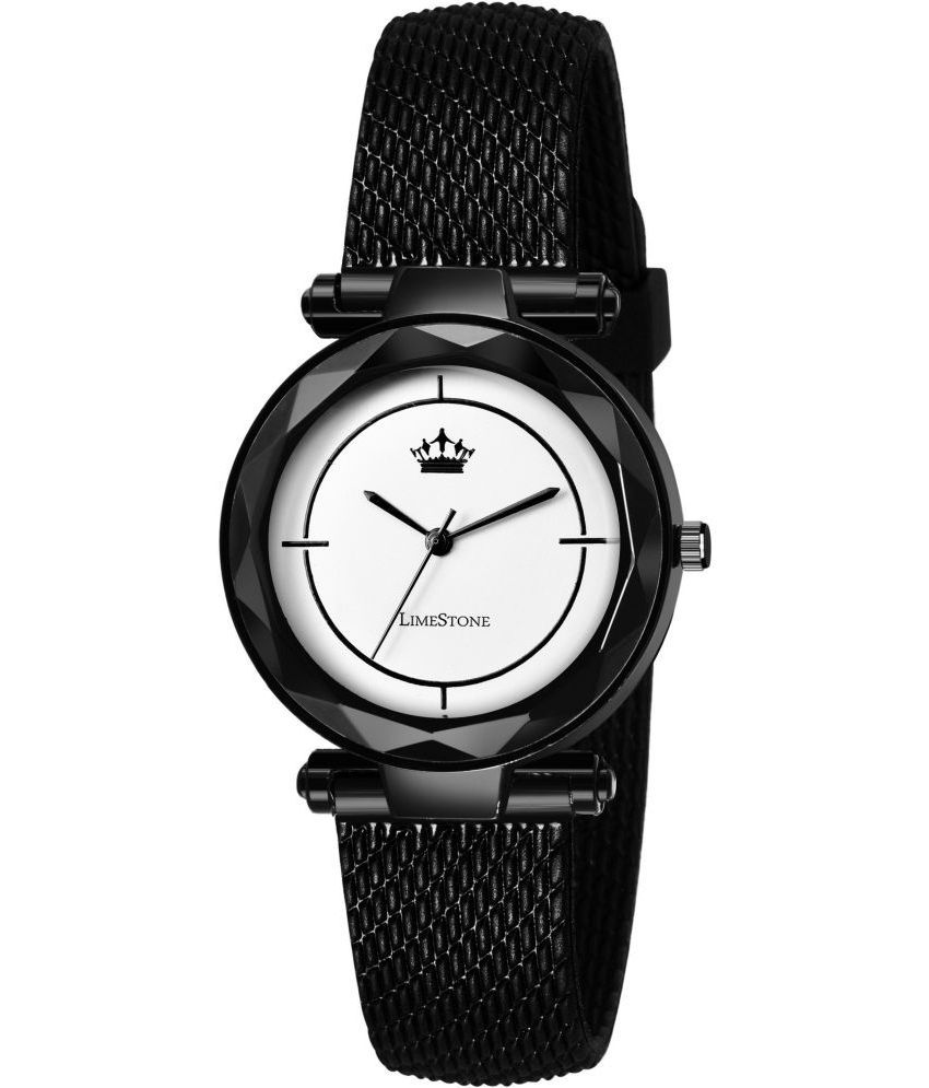     			LimeStone Black Silicon Analog Men's Watch