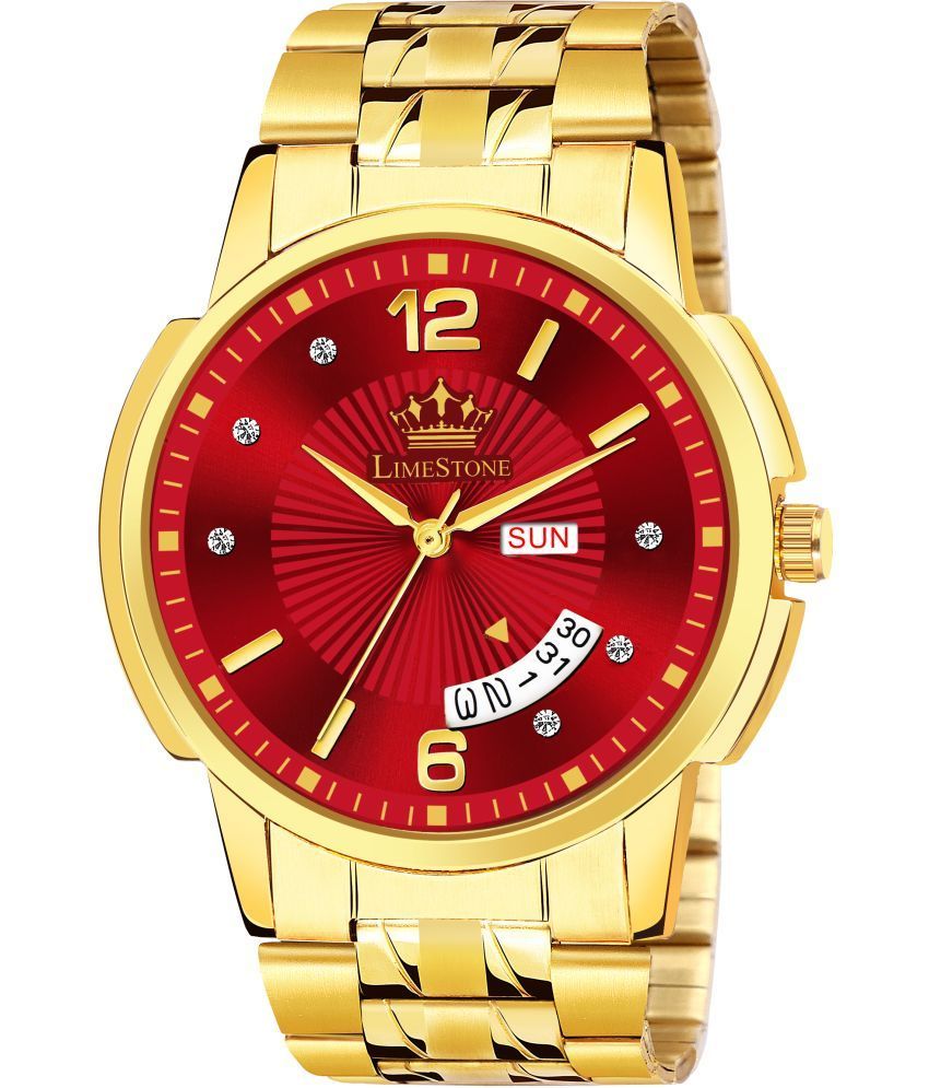     			LimeStone Gold Stainless Steel Analog Men's Watch