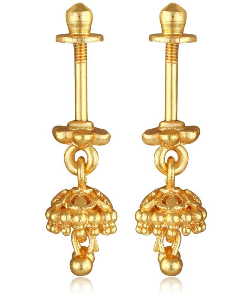     			VIVASTRI Golden Drop Earrings ( Pack of 1 )