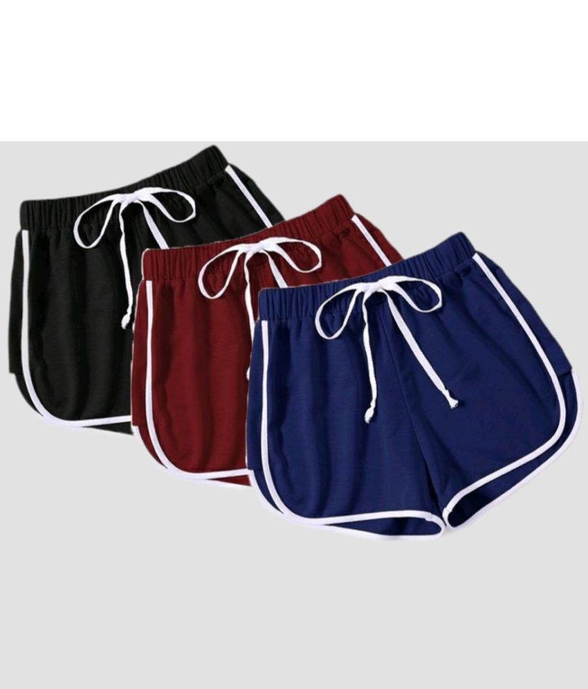     			powermerc Cotton Hot Pants - Black Pack of 3