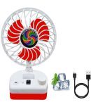 Portable Cooling Fan rechargeable battery With 7 Speed modes with led light.