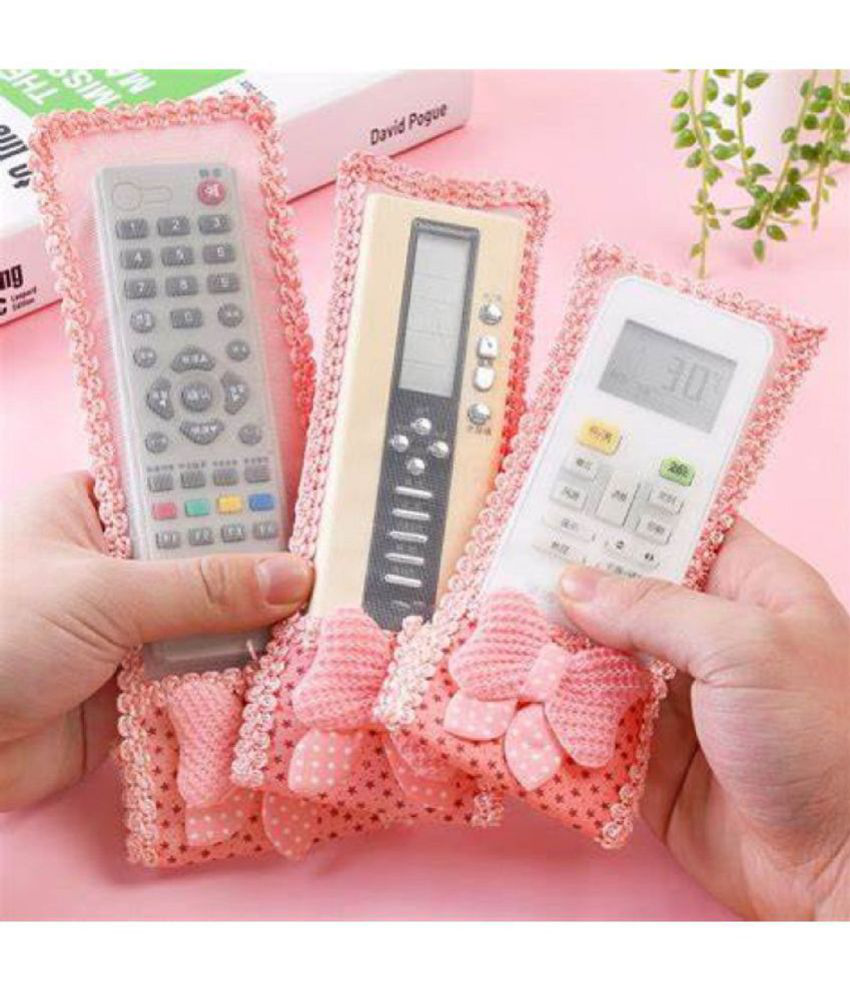     			Beautiful and Attractive Remote, AC Cover Set of 3 Pink