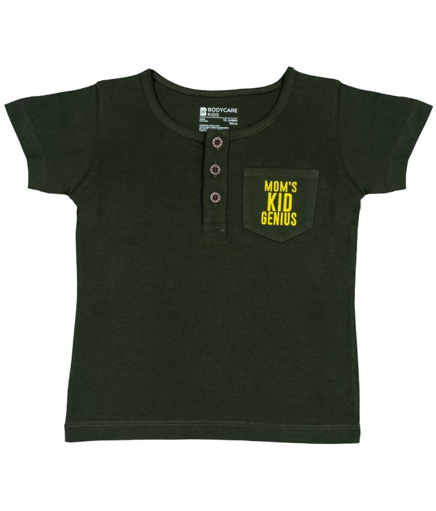     			Bodycare Green Cotton Boy's T-Shirt ( Pack of 1 )