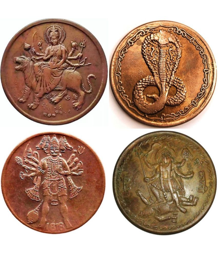     			Divine Power and Protection 20g 4-Coin Combo: Durga Maa, Lord Panchmukhi Hanuman, Shree Naag Devta, Shree Maha Kali