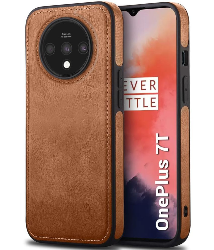     			Doyen Creations Plain Cases Compatible For Artificial Leather Oneplus 7T ( Pack of 1 )