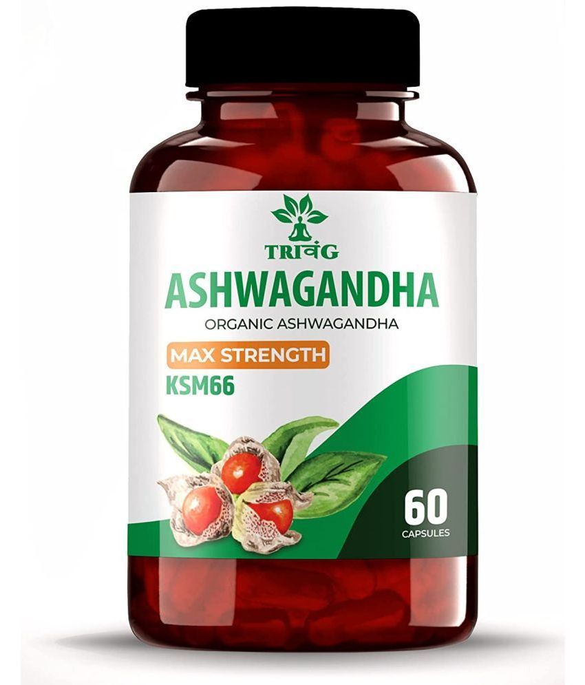     			Trivang KSM 66 Ashwagandha | Rejuvenate Mind & Body | For Stress | Each Capsule 500 mg