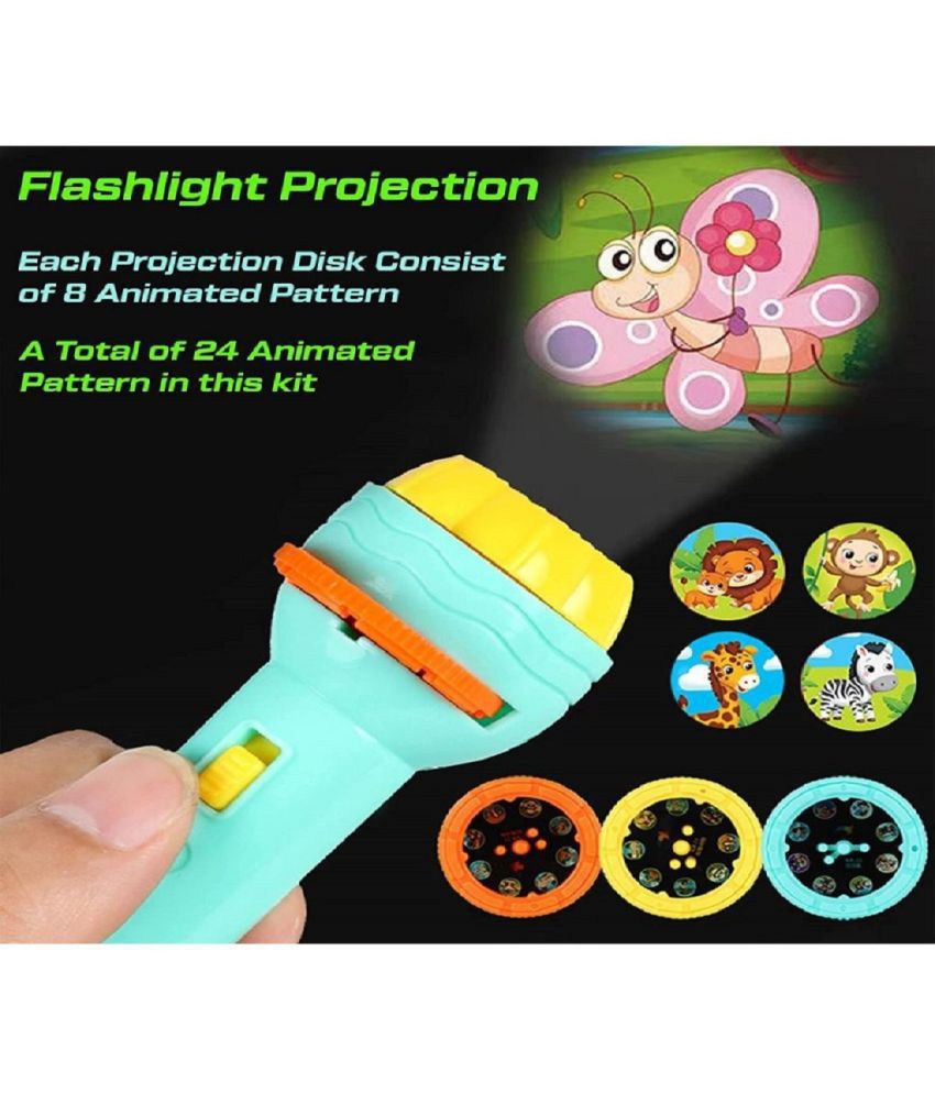     			Watermelon Toy Torch with 3 slides 24 patterns Mini Projector Torch Toy Slide Flashlight Projector torch for kids Projection Light Toy Slide Flashlight Lamp Education Learning Night Light Before Going to Bed(Random slides)