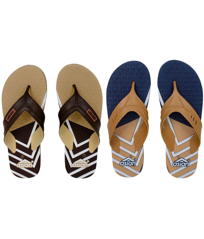     			ASIAN Navy Men's Thong Flip Flop