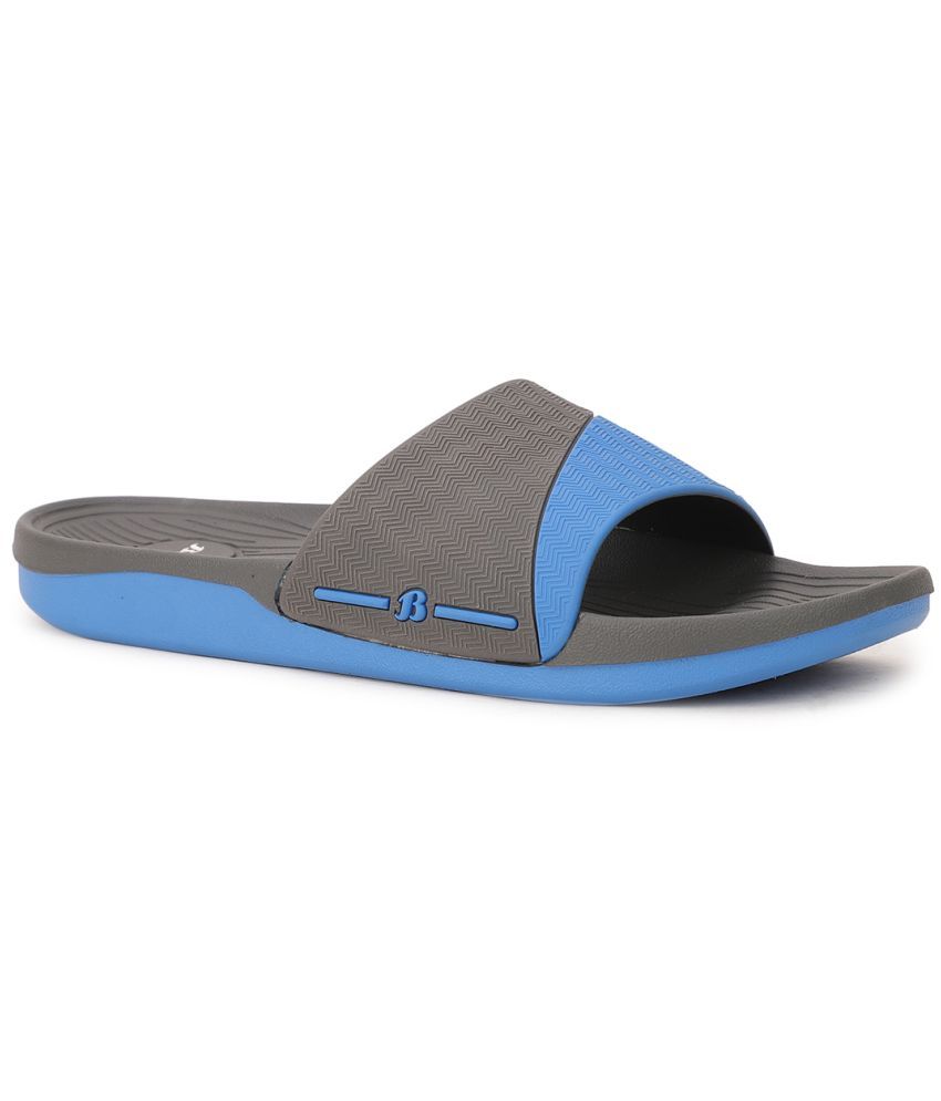     			Bata Light Grey Men's Slide Flip Flop