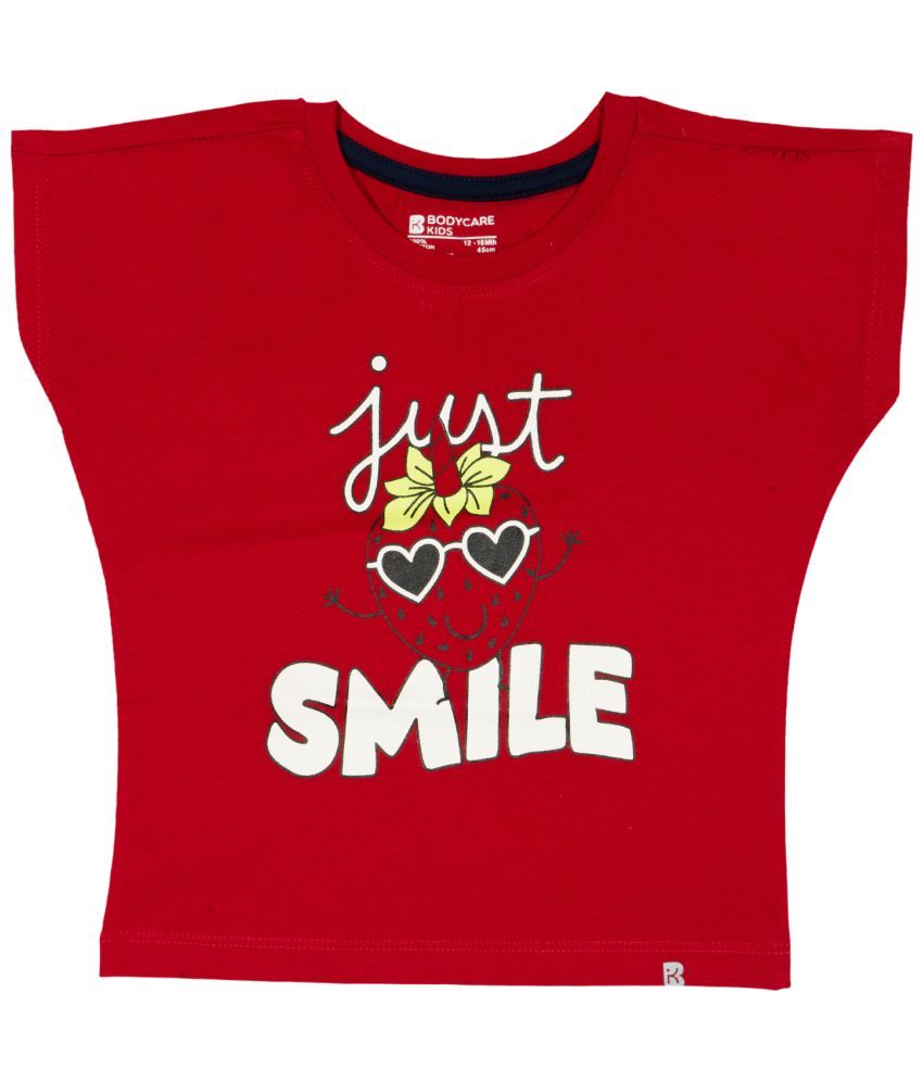     			Bodycare Red Cotton Girls Top ( Pack of 1 )